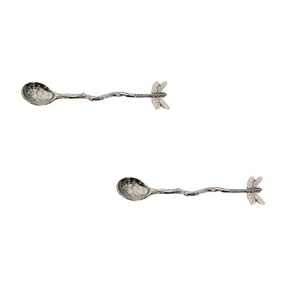 WUNTIN Tableware,Coffee Spoon Vintage Alloy Star Branch Spoon For Kitchen(Black) 2PCS