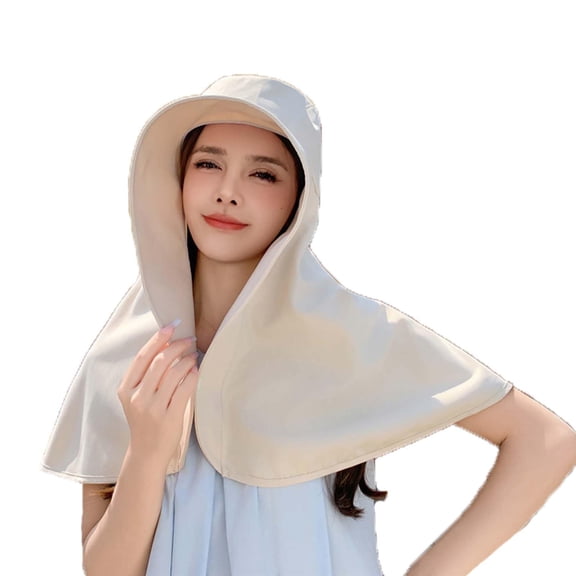 WUODHTW Sun Hats Women Sun Protection Wide Brim Shawl with Neck Flap Hiking Visor Hat Fishing Hat UV Protection Beach Hats