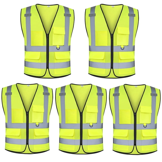 Vis For WUPLE Hi Vis Reflective Safety Vest for Men with Pockets, Class 2 High ...
