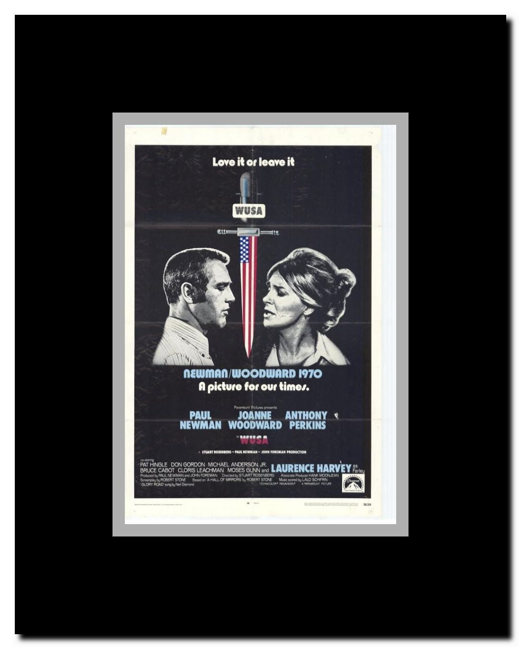 WUSA Framed Movie Poster