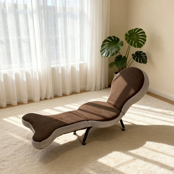 WUSCASA Convertible Bed Sleeper Chair, Ergonomics Upholstered Leisure Chaise Lounge Couch Adjustable Backrest Single Lazy Sofa Chair