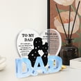 thumbnail image 1 of WUSUOWEI 1PCS Fathers Day Dad Gifts from Daughter Son,Heart Shaped Acrylic Plaque Keepsake Table Centerpiece Decorations Unique Father Gift for Birthday Father's Day Thanksgiving, 1 of 5