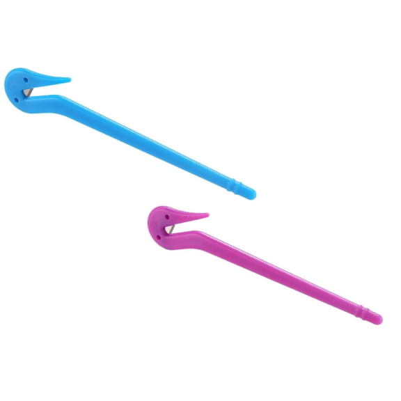 WUSUOWEI 2 Pack Hair Tie Cutter Rubber Bands Cutter Portable Elastic Hair Tie Remover Tool Gentle HairSaver Tool for Removing Hairstyling Tight Ponytail Elastics Rubber Bands