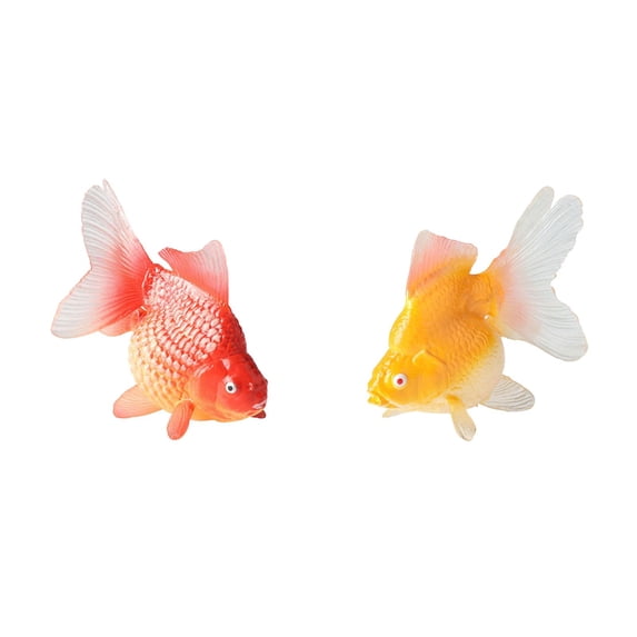 WUSUOWEI 2PCS Floating Fish AquariumTank Decor Figurines Fish Tank Bowl Pond Garden Floating Fishes Ornaments Aquarium Fishes Figurine Aquarium Moving ArtificialFish Decorations