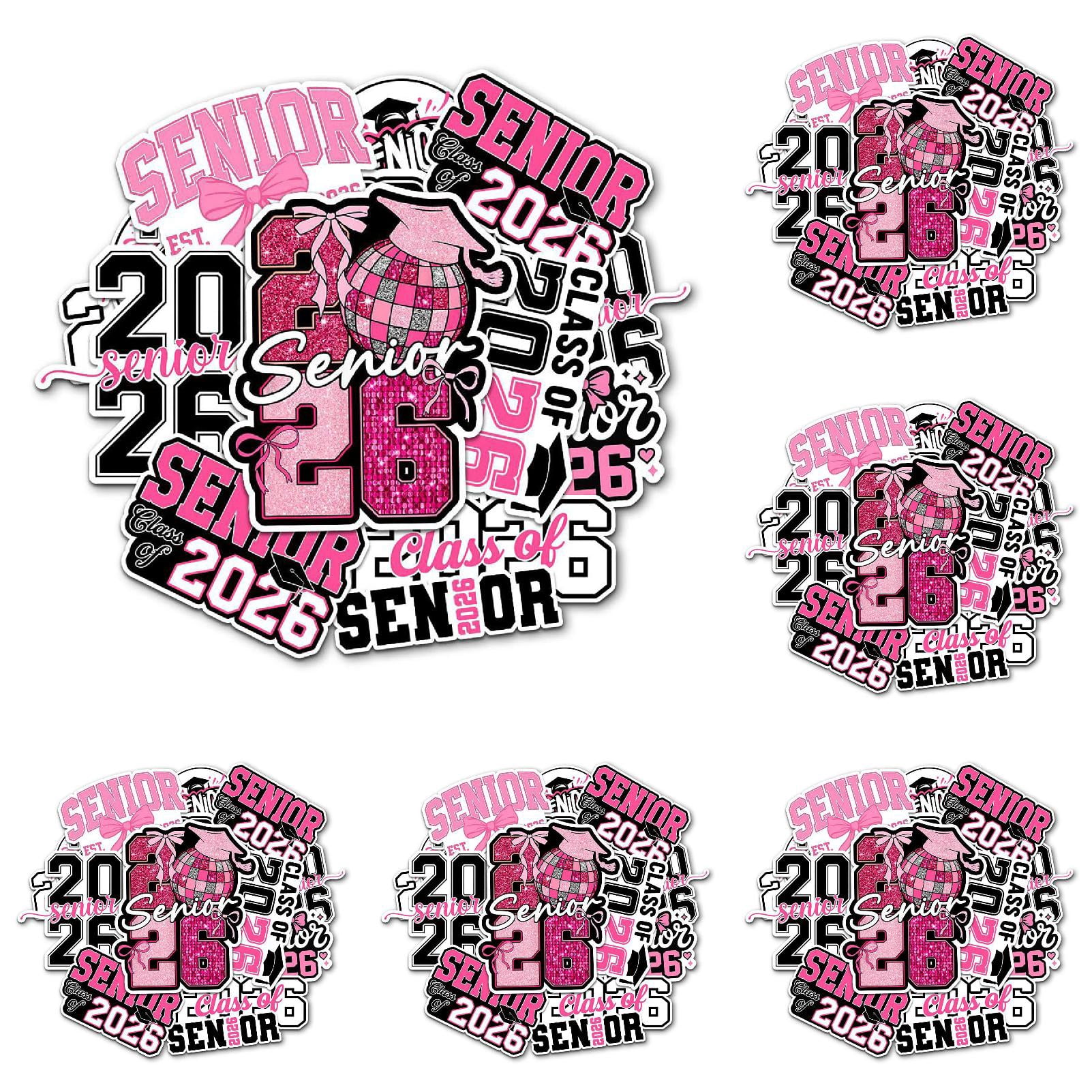 High Class Stickers Design WUSUOWEI 8 Set 2026 Graduation Stickers Pack Cute High School Sticker ...
