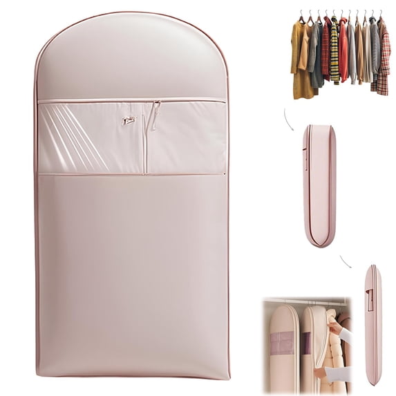 WUSUOWEI Dust Cover Clothes Bags Space Saving Closet Ultra Space Saving Self Compression Organizer Garment Bag Protector Clothes From Wrinkles for Hanging Clothes & Travel Storage