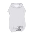 thumbnail image 1 of WUSUOWEI Sweatshirt For Women Sleeveless Hooded Sweatshirt Zip Up Casual Womens Tunic Top with Splice Design L, 1 of 3