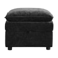 thumbnail image 1 of WUTUTUEE 27" Large Square Ottoman with Storage, Modern Chenille Black Upholstered Footrest Coffee Table for Couch, Living Room, Bedroom, Entryway, with Anti-Slip Legs, 1 of 8