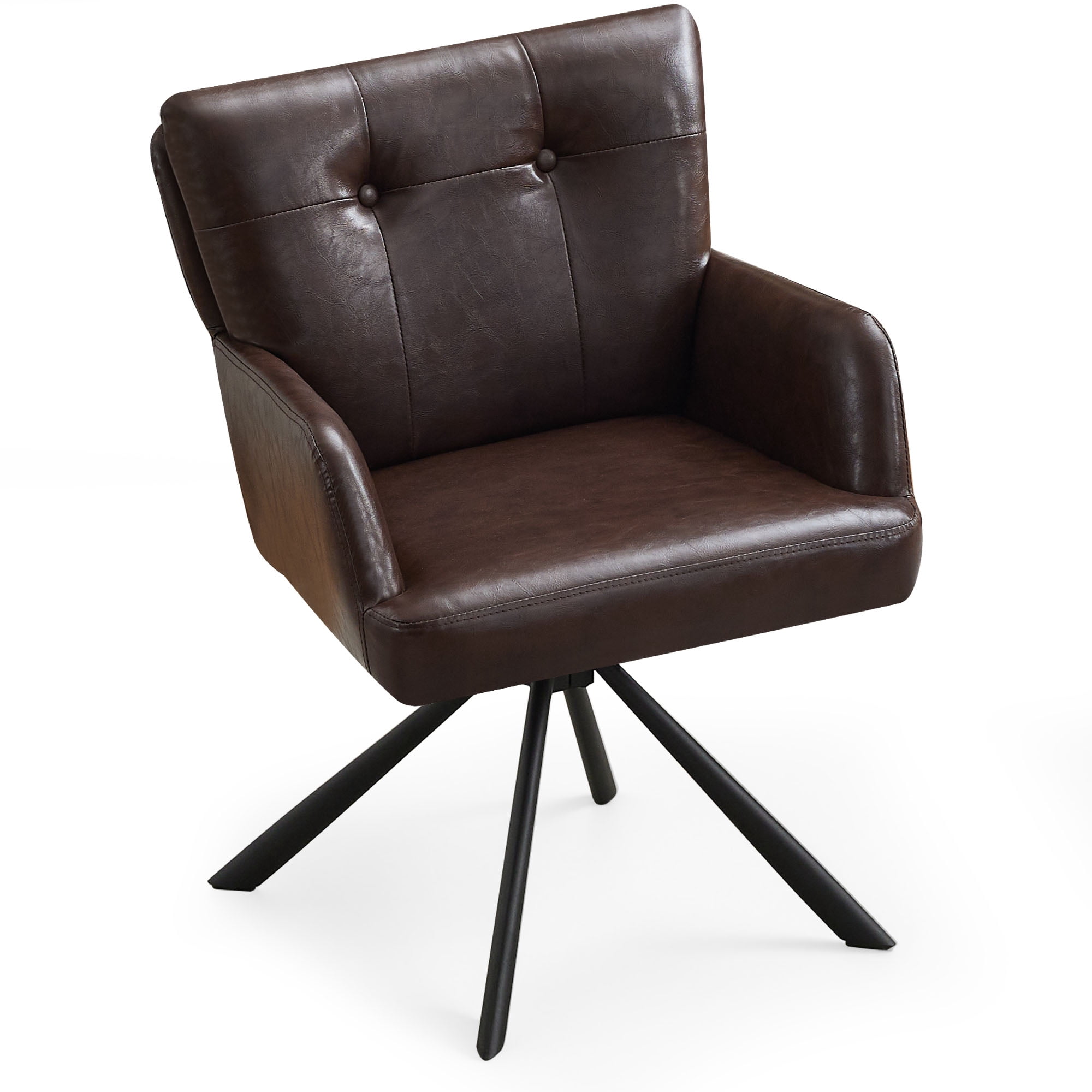 WUTUTUEE Dining Chair with Arms,Modern Upholstered Swivel Dining Room ...