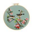 thumbnail image 1 of WUTYU Embroidery Star-ter Kit for Adult Beginner with Birds Flowers Pattern Stamped Set with Embroidery Cloth Hoop Needle Threader Embroidery Fl-oss and Instruction, 1 of 5