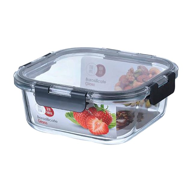 WUTYU Glass Lunch Box Ground Glass Storage Container Set with Airtight