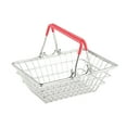 thumbnail image 1 of WUTYU Mini Shopping Basket with Handles Cart Small Metal Retail Shopping Baskets for Kitchen Outdoor Pantry Organizer Container for Eggs Fruits Veggies Snacks Food Drinks Vegetables Meal, 1 of 2