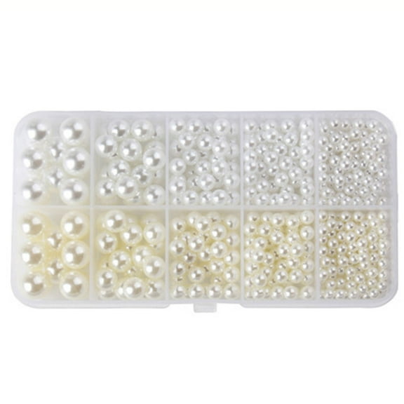 WUTYU Pearl Beads for Jewelry, Colorful Loose Pearls with Holes Pearls Round Pearls for DIY Crafts Bracelet Necklace Earrings