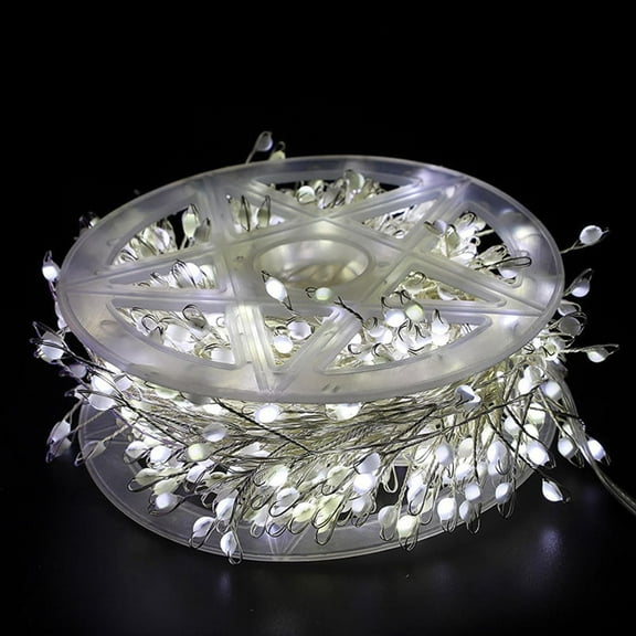 WUUJIPAI Fairy Lights Plug in, LED Copper Wire Firecracker Light String with 8 Modes for Holiday and Home Decor