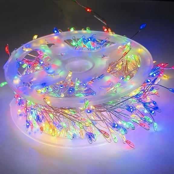 WUUJIPAI Fairy Lights Plug in, LED Copper Wire Firecracker Light String with 8 Modes for Holiday and Home Decor