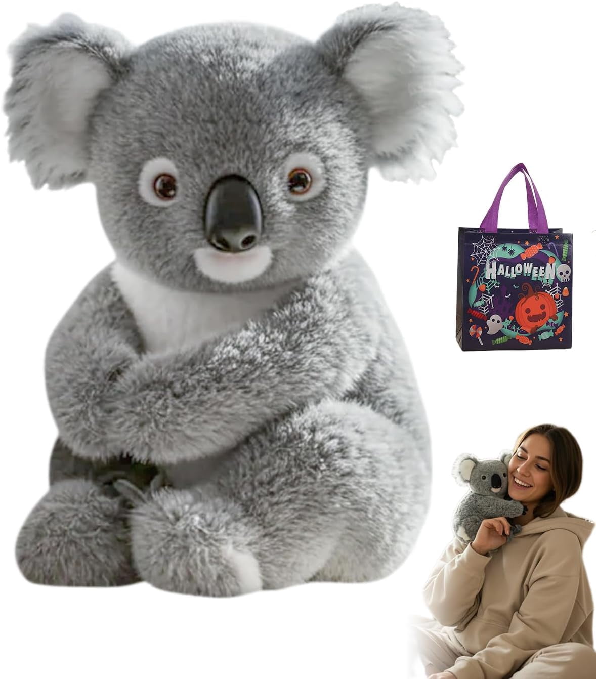 Peluche Koaly AI - Doudou Câlin Émotionnel, Soulagement Du Stress, Compagnon Réaliste En Peluche Ultra Douce