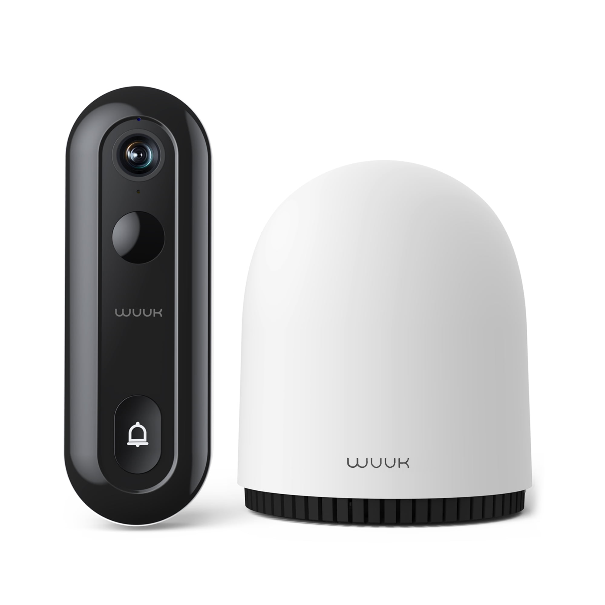 WUUK 2K Wireless Doorbell Camera with Free 32GB Local Storage Base Station, No Monthly Fee, Battery Powered Video Doorbell, Triple Motion Detection, Compatible with Alexa & Google