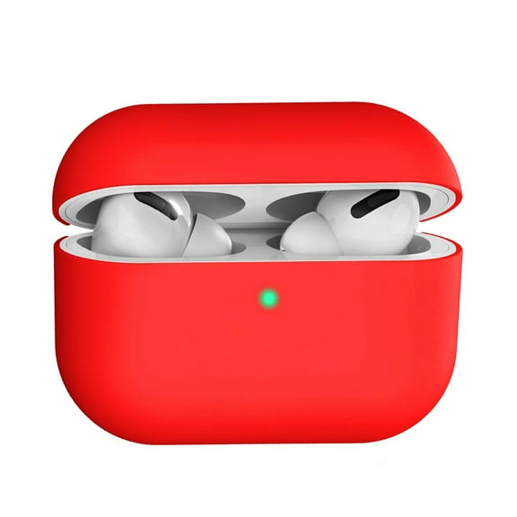 WUWOCJ Case Compatible with Airpods Pro,Soft Silicone Skin Case Cover Shock-Absorbing Protective Case (Red)