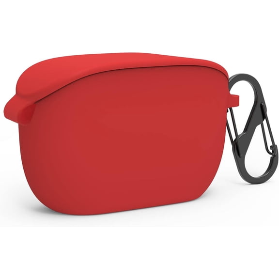 WUWOCJ Case Cover Compatible with JBL Wave 100TWS Soft Silicone Protective Case with Carabiner (Red)