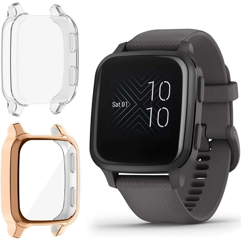 For Garmin Venu SQ 2 Smartwatch Case Full Cover PC Screen Protector Bumper  Shell