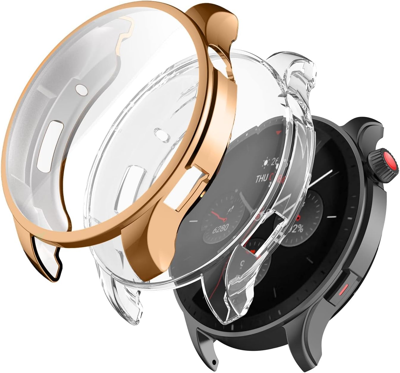 WUWOCJ Screen Protector Cases Compatible with Amazfit GTR 4,All