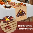 thumbnail image 1 of WUXIAB 13X72 Thanksgiving Table Runner,Burlap Rustic Table Decor,'Give Thanks' Turkey Design,Fall Harvest Party Decor,Family Gathering Table Runner,Reusable Burlap Runner,Vintage Festive Table Linen, 1 of 9