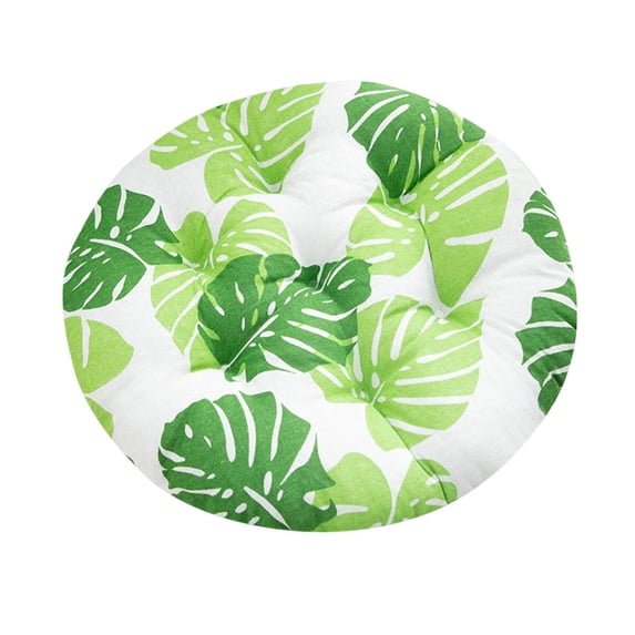 WUXIAB 1Pc Bohemian Soft Round Chair Pad,Round Cushions Are Used For Computer Cushions,Office Cotton and Linen Cushion,Indoor Dining Chairs Cushion Leaf