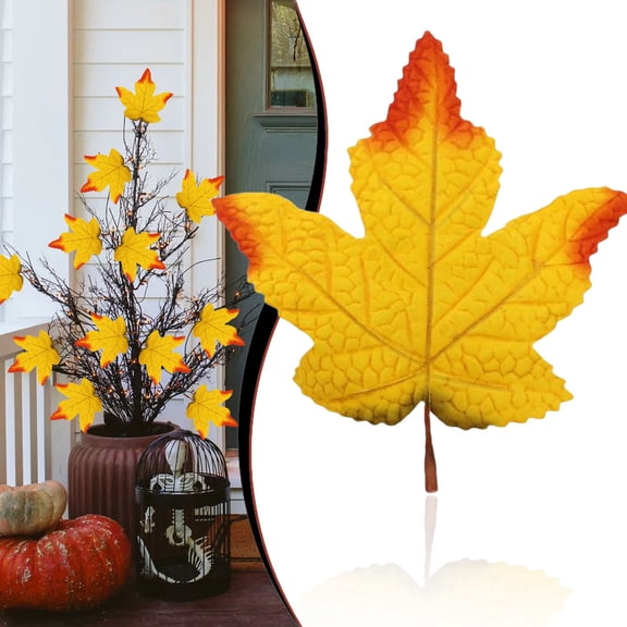 WUXIAB 1Pc Fall Artificial Fall Maple Leaves,Autumn Holiday Leaves Handmade for Use As Autumn Tablecloth Wedding Decoration Thanksgiving Decoration