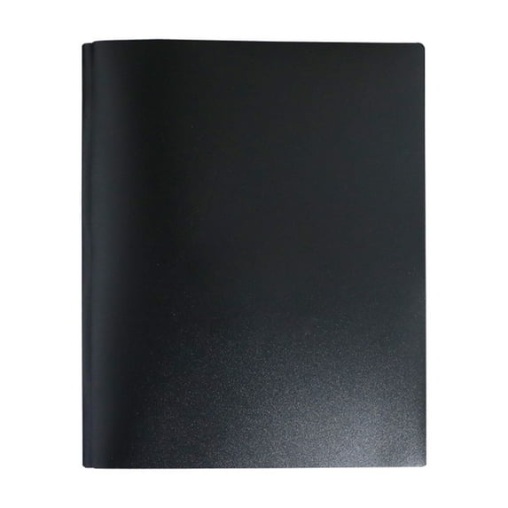WUXIAB 2-Pocket Folders with 3 Prongs,Plastic Folders with Pockets and Prong Holds Letter Size Paper,Plastic Pockets Folder for School, Office and Home,Heavy Duty Folders with Pockets Black