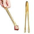 thumbnail image 1 of WUXIAB 2Pc 10.94" Practical Stainless Steel Kitchen Tongs,Cooking Serving Tongs Set,Reusable Durable Culinary Tong,Food-Safe Kitchen Tong,Hygienic Easy-Sanitize Tongs,Sleek Gold Kitchen Serving Tongs, 1 of 6