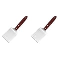 thumbnail image 1 of WUXIAB 2Pc Stainless Steel Cookie Spatula,Wooden Handle Kitchen Turner,Multi-Use Baking Scraper,Heat-Resistant Cooking Spatula,Food-Grade Kitchen Spatula,For Home Kitchens Or Small Commercial Setups, 1 of 5