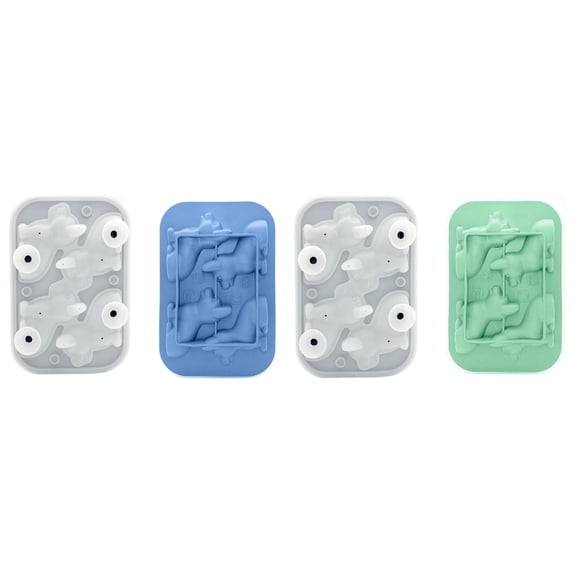 WUXIAB 4-Cavity Corgi Dog Silicone Ice Cube Mold,Novelty 3D Shaped Ice Cube Tray,Fun Shape Ice Maker,Craft Large Size Ice Cube Tray,Brandy Cocktail Chilling,Pet Lover Present,Whiskey Cocktail Making