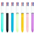 thumbnail image 1 of WUXIAB 4 In 1 Retractable Ballpoint Pens,4-Color Fashion Ballpoint Pen,Plastic Ballpoint Pen,Shine Retractable Ballpoint Pens,Assorted Fashion Ink Colors,Fun & Colorful,Medium Point (1.0 Mm), 1 of 9