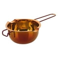 thumbnail image 1 of WUXIAB 4In Melting Bowl Stainless Steel Boiler Pot With Heat-Resistant Handle For Chocolate,Candy,And Candle Wax Melting,Made Of 18/8 Stainless Steel For Craft Soap Brown, 1 of 3