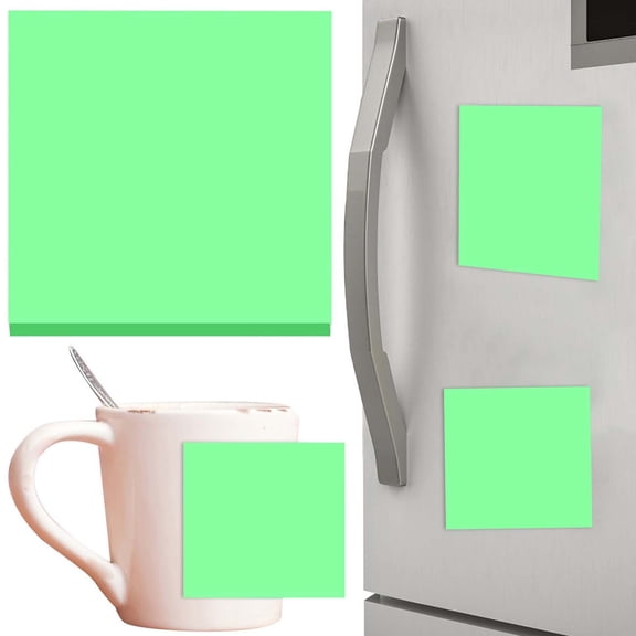 WUXIAB 4Pc Self-Stick Pads,Green Adhesive Sticky Notes Tearable Pads,Super Adhesive Bright Sticky Notes,Versatile Self-Stick Pads For Home Office Supplies,Pop Up Post It Notes,Sticky Note Tabs