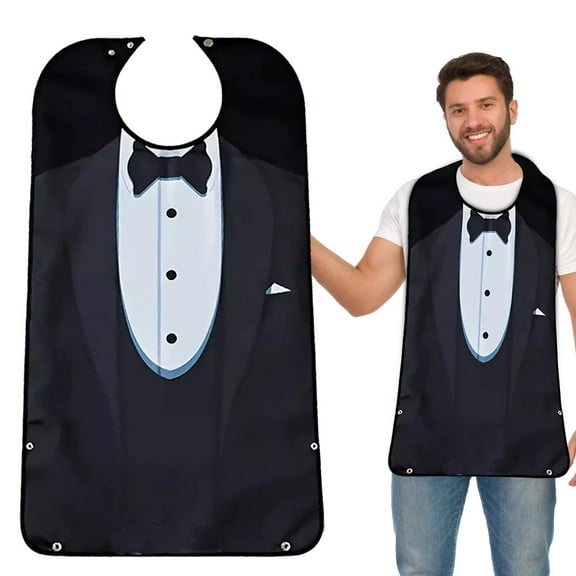 WUXIAB Adult Bibs For Eating Bow Tie Design Large Reusable & Washable Dining Clothing Protectors Waterproof For Men Women Funny Bibs For Elderly And Disabled Eating Feeding Personalized Gifts