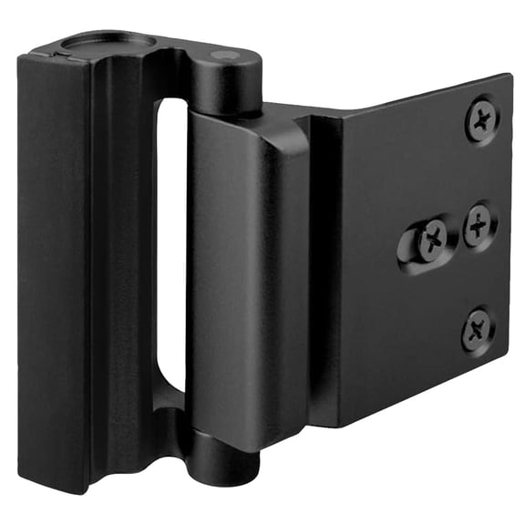 WUXIAB Black Door Reinforcement Lock(3X2.43In),Security Door Bolt,Inward Door Lock,Heavy Duty Guard,Anti Kick Lock,Night Lock Upgrade,Home Security Latch,Door Stopper Lock,Childproof Lock,800 Lbs