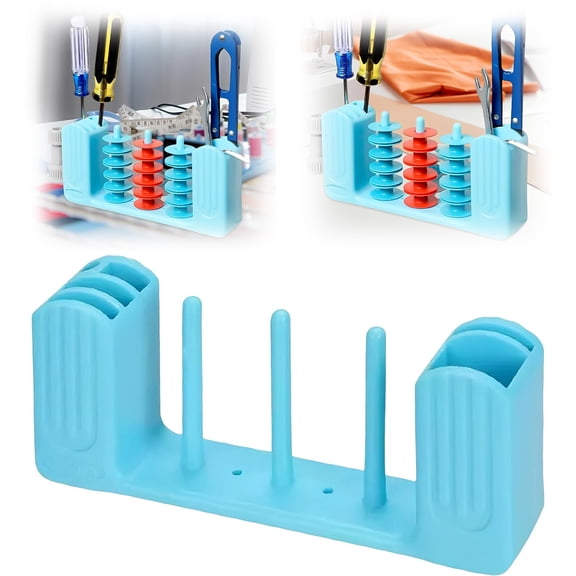 WUXIAB Bobbin Spool Holder,Sewing Thread Organizer,Compact Rack For Embroidery Thread,Double Head Bobbin Thread Stand,Spool Holder Organizer Sewing Machine,Multipurpose Rack for Embroidery Serging