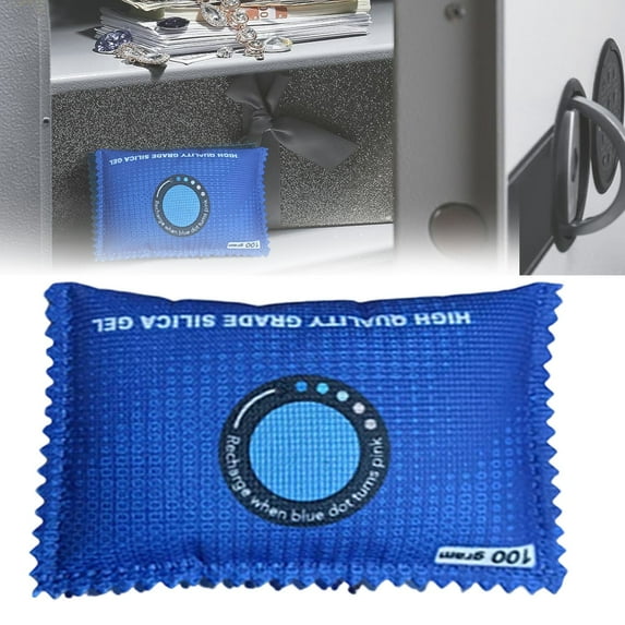 WUXIAB Color-Indicating Rechargeable Desiccant Packs,Silica Gel Dehumidifier Bags For High-Humidity Spaces,Cost-Effective Reusable Moisture Absorber,Leak-Proof Closet Storage Mold Prevention Packs