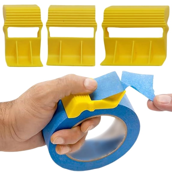 WUXIAB Desktop Tape Dispenser Set, Portable Cutter For Craft Projects Office,Compact Tape Dispenser Set of 3,Desktop Adhesive Dispenser for Masking Tape and Painter's Tape,Ergonomic for DIY and Art