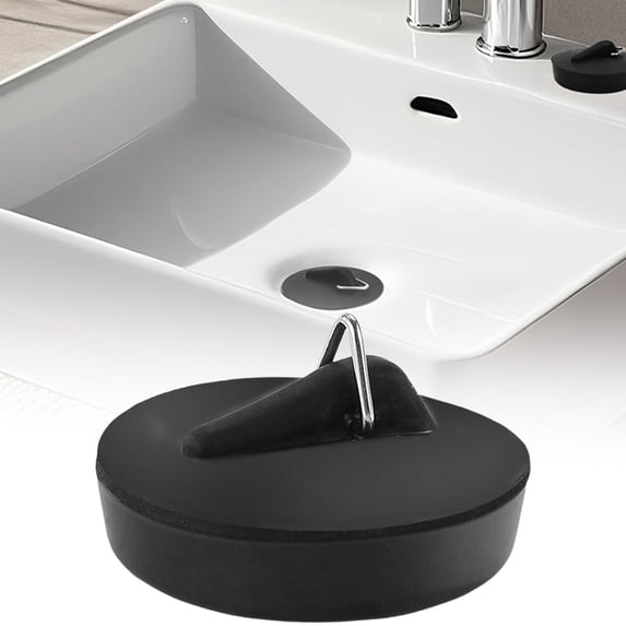 WUXIAB Durable Rubber Sink Stopper,Reliable Drain Blocking Tool,Anti-Leak Design,Effective Water Sealing Solution,Rubber Kitchen Sink Drain Stopper with Stainless Chain,Universal Fit for Most Drains