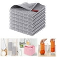 thumbnail image 1 of WUXIAB Kitchen Dishcloths,Soft Cotton Kitchen Rags,Scrubbing Wash Cloths Dish Towels Sets,Highly Absorbent & Soft Dish Towels,Wide Striped Solid Kitchen Towels,Dishcloth Microfiber Wipes Light Gray, 1 of 4
