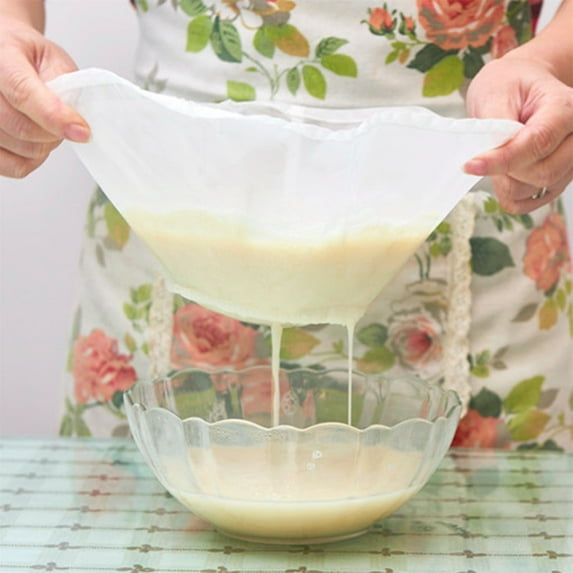 WUXIAB Kitchen Filter Bag 200 Mesh Cheesecloth Straining Bag,Reusable Cold Brew Filter,Nut Milk Strainer Bag,Tea Juice Filter Bag,Fine Mesh Straining Bag,Coffee Cheesecloth Bag,Food Strainer Bag