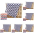 thumbnail image 1 of WUXIAB Lint Free Cleaning Rag,Durable Shop Cloth,Residential Cleaning Cloth,Commercial Grade Towel,6 Pc Cotton Kitchen Dish Towels 16x25 Inch,Soft Absorbent Dishcloths for Drying Dishes,Washing,Blue, 1 of 5
