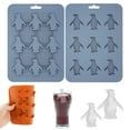 thumbnail image 1 of WUXIAB Penguin Shape Ice Tray,ice cube candy chocolate,silicone shaped ice cube Tray Drink,Ice Maker Mold,Candy Chocolate Biscuit Fondant Mold,Cupcake Cake Decoration,Baking Mold Birthday Party Gift, 1 of 9
