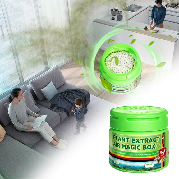 WUXIAB Plant-Extract Air Magic Box,Automatic Dust Removal Long-Lasting Freshness,Home Pet Area Purifier,Set-And-Forget Dust Control Box,No-Spray Hassle-Free Air Care,Compact Closet Kitchen Purifier
