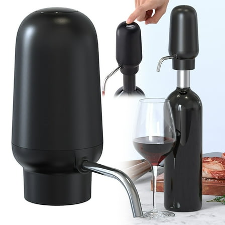 WUXIAB Portable One-Button Electric Wine Aerator Pourer – Automatic Smart Wine Decanter With Built-In Filter,Rechargeable Wine Dispenser,Bonus Foil Cutter & Stoppers,Ideal Gift For Wine Lovers Aa