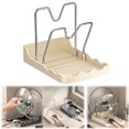 thumbnail image 1 of WUXIAB Pot Lid Holder,Anti-Scald Pot Lid Holder For Stovetop,Multifunctional Spoon & Spatula Rest,Safe Organizer For Cooking Utensils,Lids & Cutting Boards While Cooking Kitchen Organizer Stand, 1 of 9