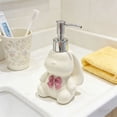 thumbnail image 1 of WUXIAB Rabbit Design Soap Dispenser,Animal Shape Soap Pump,Sink Soap Dispenser,Daily Use Dispenser,Cute Rabbit Shaped Ceramic Soap Dispenser,10 Oz HLotion Pump Bottle for Bathroom Countertop,White, 1 of 7