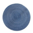thumbnail image 1 of WUXIAB Round Placemats Woven Braided Place Mats Table Placemats,Vinyl Placemats14 inch Circle Place Mats Easy to Clean Table Mats Indoor Outdoor,Hand-made,environmental friendly and durable. Blue, 1 of 8